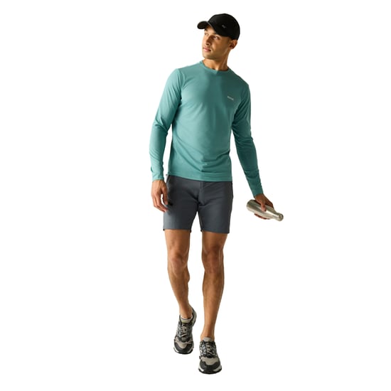 Regatta Mens Mindo Logo Long-Sleeved T-Shirt (Arctic) - Image 4