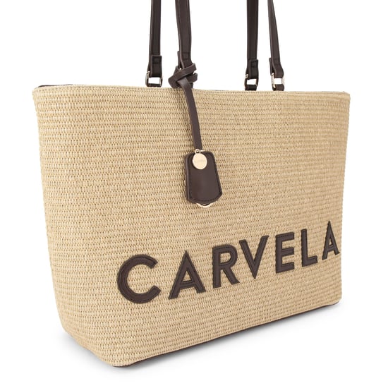 Carvela Frame Raffia Tote Bag - Image 2
