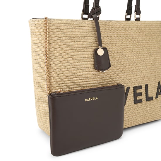 Carvela Frame Raffia Tote Bag - Image 4