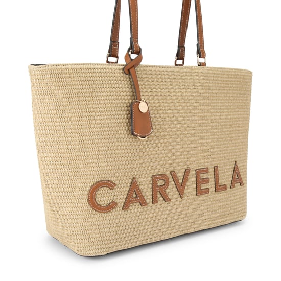 Carvela  Frame Raffia Tote Bag - Image 2