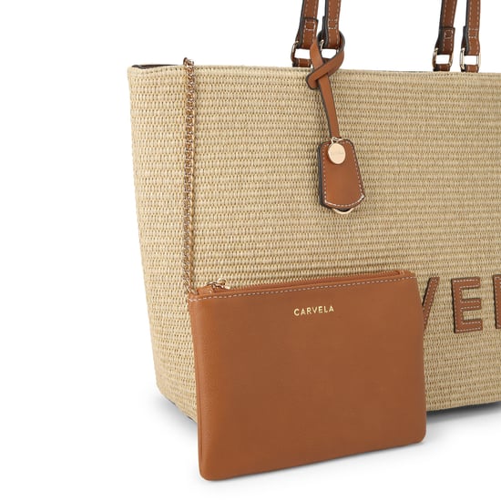 Carvela  Frame Raffia Tote Bag - Image 4