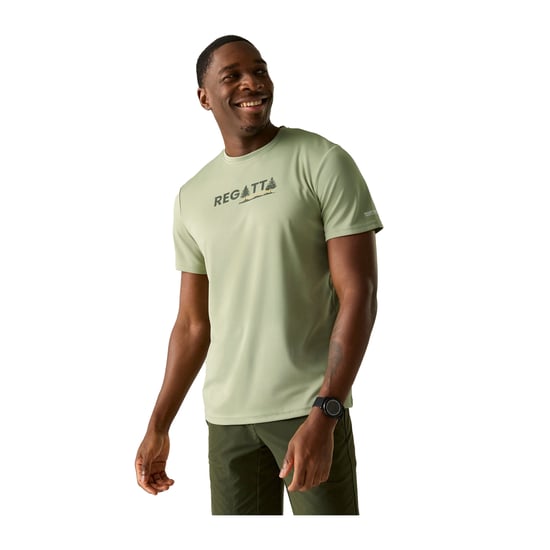 Regatta Mens Fingal Pine Tree T-Shirt (Sage Green) - Image 4