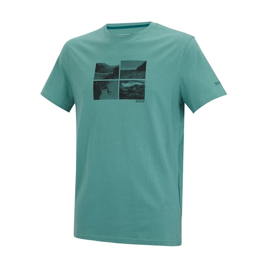 Regatta Mens Breezed Square Detail T-Shirt (Arctic) - Image 3