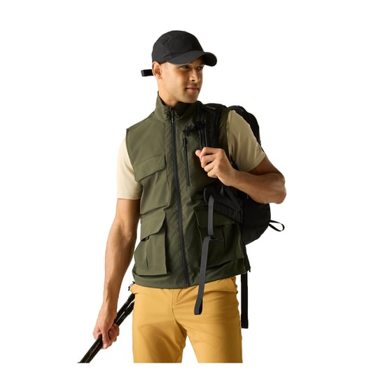 Regatta Mens Light Insect Repellent Travel Body Warmer (Khaki Green) - Image 4