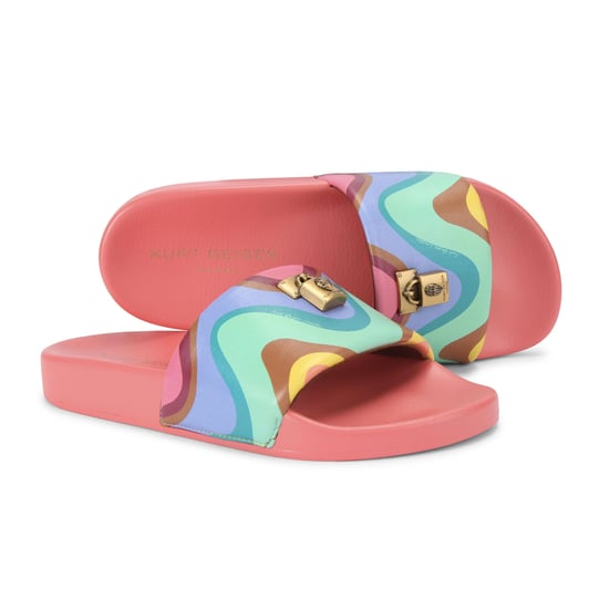 Kurt Geiger London Leather Brixton Poolslide Sliders - Image 3