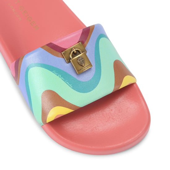 Kurt Geiger London Leather Brixton Poolslide Sliders - Image 4