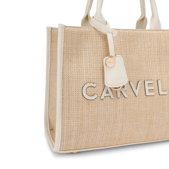 Carvela Frame Raffia Midi Bag - Image 4