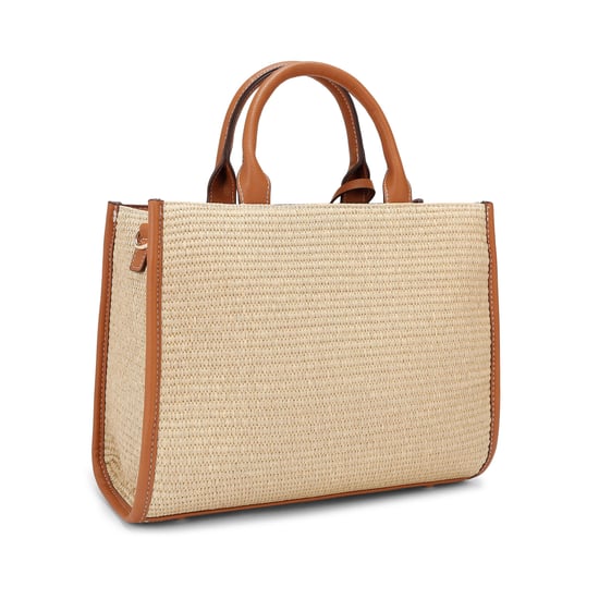 Carvela Frame Raffia Midi Bag - Image 3