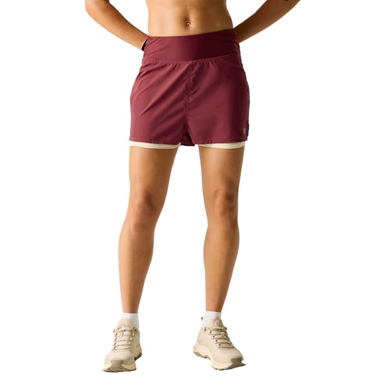 Dare 2B Womens/Ladies Nimble 2 in 1 Shorts (Tibetan Red) - Image 4