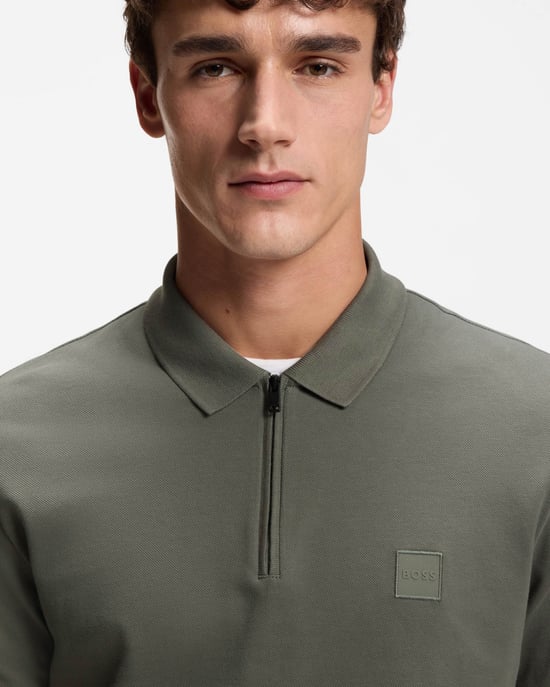Passerzip Polo Shirt in Dark Green - Image 3