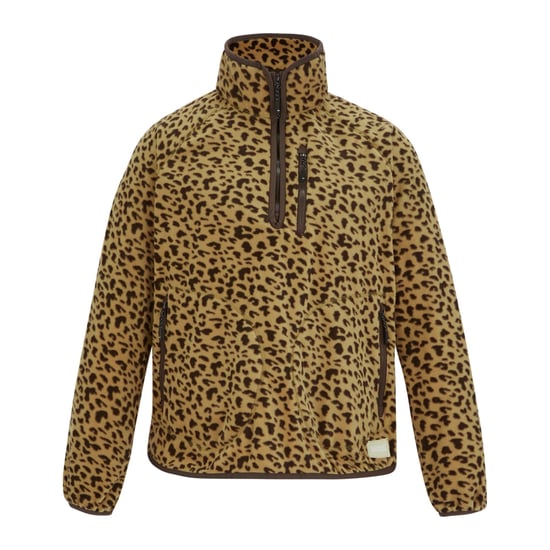 Regatta Womens/Ladies Frankie Leopard Print Half Zip Fleece Top (Leopard) - Image 1