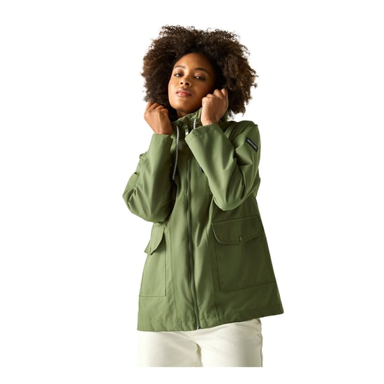 Regatta Womens/Ladies Orlea Floral Waterproof Jacket (Four Leaf Clover) - Image 4