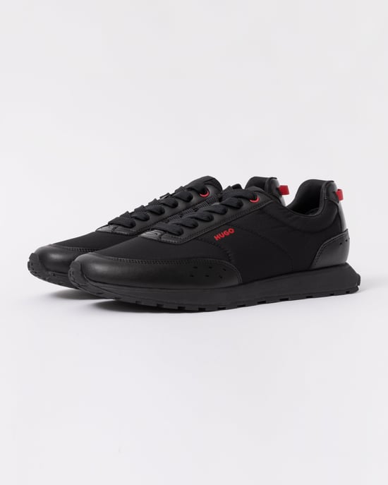 Icelin HUGO Icelin Mens Running-Inspired trainers trainers in Black - Image 1