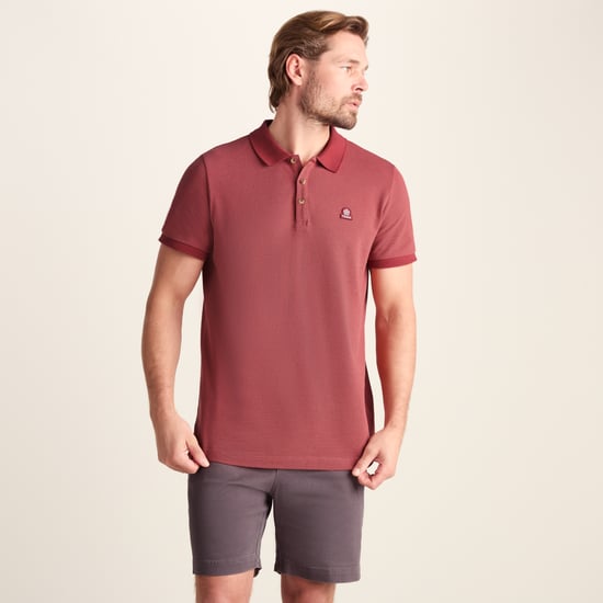 Whitley Mens 100% Cotton Polo Shirt - Redwood - Image 3