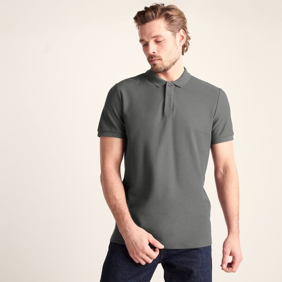 Varris Mens 100% Cotton Supersoft Polo Shirt - Deep Slate - Image 3