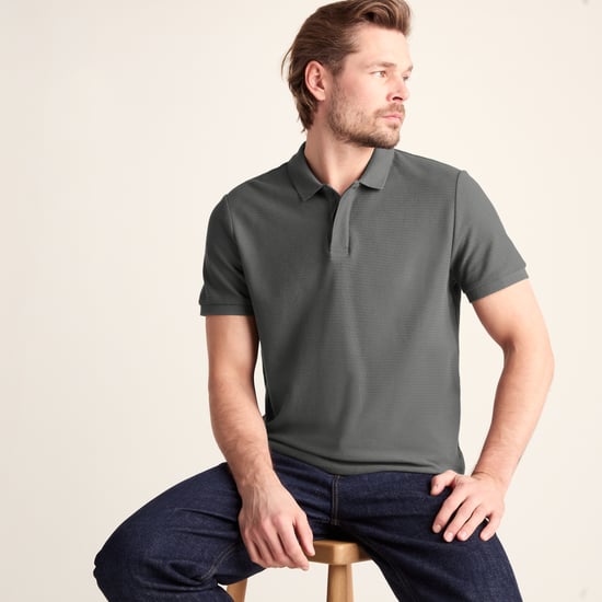 Varris Mens 100% Cotton Supersoft Polo Shirt - Deep Slate - Image 4