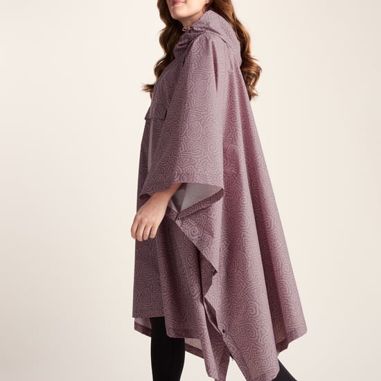 Drench Unisex Waterproof Poncho - Dusky Pink Wiggle Print - Image 6