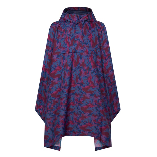 Drench Unisex Waterproof Poncho - Oxford Blue Abstract Print - Image 5