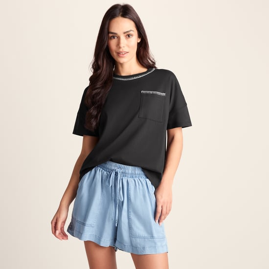 Lauri Womens 100% Cotton Supersoft T-Shirt - Washed Black - Image 3