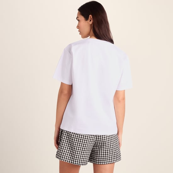 Trissy Womens Premium Supersoft T-Shirt - Optic White/Green - Image 2