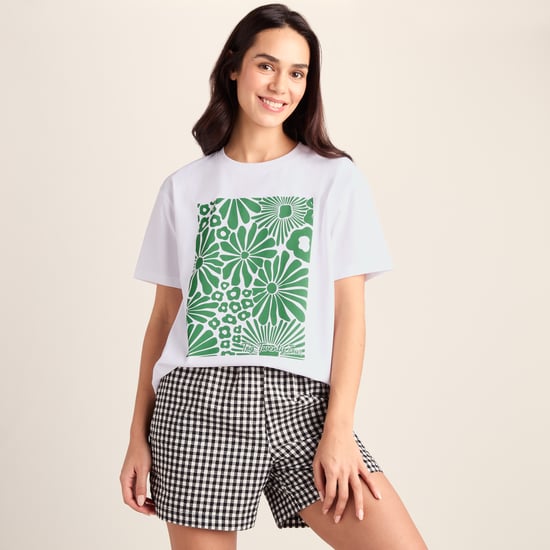 Trissy Womens Premium Supersoft T-Shirt - Optic White/Green - Image 3