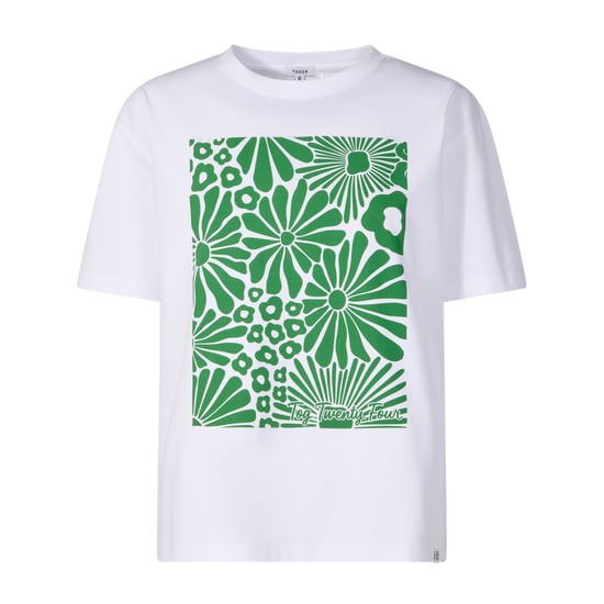 Trissy Womens Premium Supersoft T-Shirt - Optic White/Green - Image 5