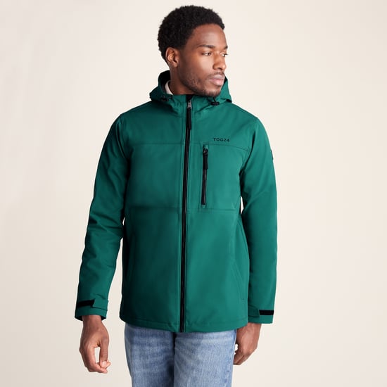 Andro Mens Hooded Waterproof Softshell Jacket - Dark Turquoise - Image 1