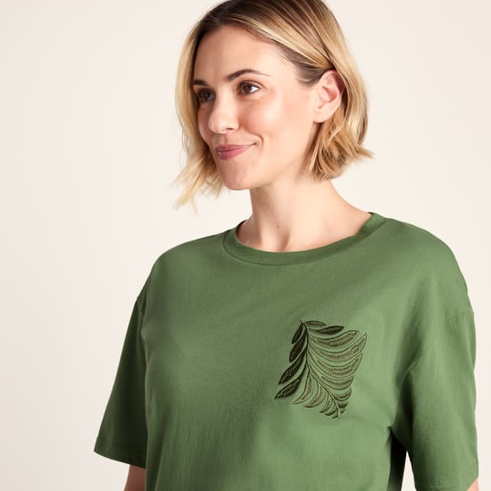 Botanical Womens Relaxed Fit Supersoft T-shirt - Dark Matcha - Image 6