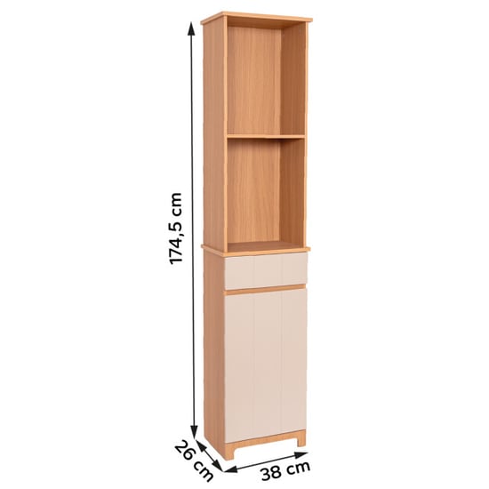 4bathroomz Trente badkamerkast hoog kolomkast /beige - Image 3