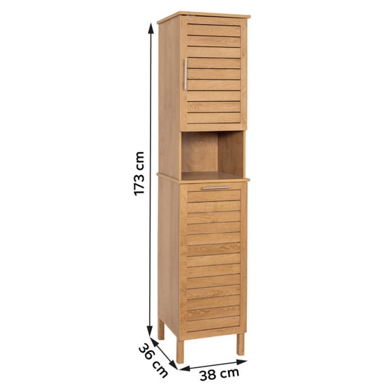 4bathroomz Bozen badkamerkast met wasmand kolomkast - - Image 5