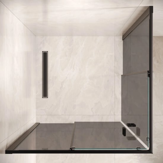 Badplaats Douchecabine dakota 90 x 90 x 190 cm zwart met douchewand - Image 5