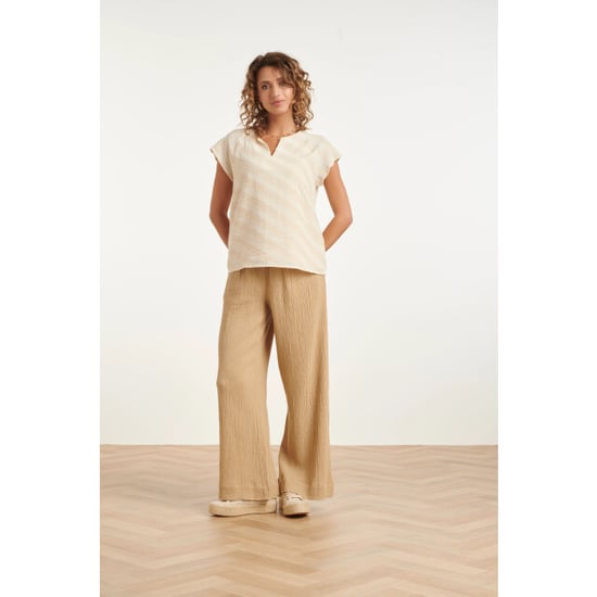 Smashed Lemon V-hals top met diagonale print | - Image 1