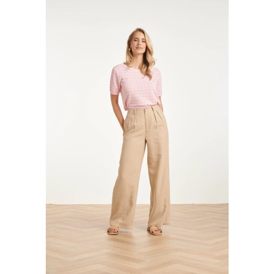 Smashed Lemon Gebreide top met lurex golvende texture | - Image 2