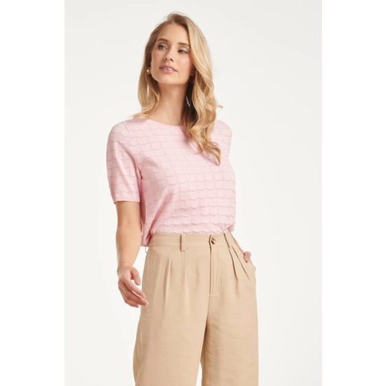 Smashed Lemon Gebreide top met lurex golvende texture | - Image 6