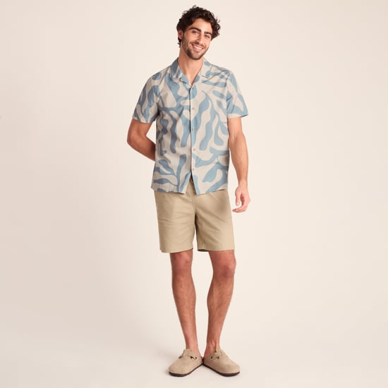 Strichen Mens Short Sleeve 100% Cotton Supersoft Shirt - Summer Sky - Image 1