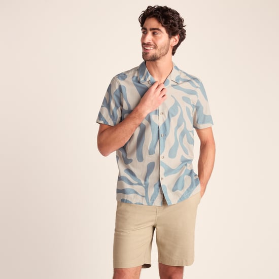 Strichen Mens Short Sleeve 100% Cotton Supersoft Shirt - Summer Sky - Image 3