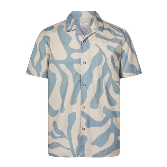 Strichen Mens Short Sleeve 100% Cotton Supersoft Shirt - Summer Sky - Image 5
