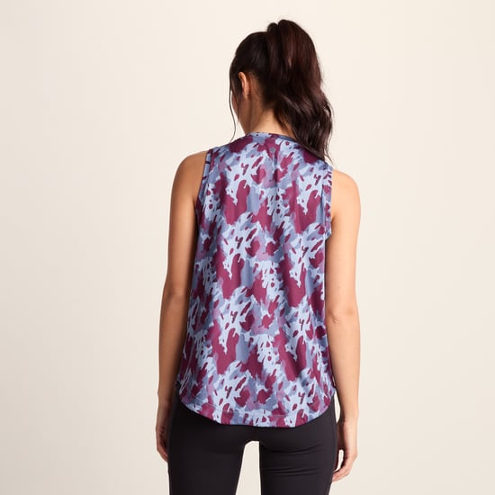 Quinn Womens Performance Vest - Smokey Blue Print - Image 2