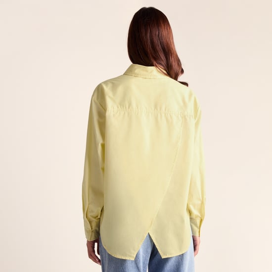 Marnie Womens 100% Cotton Relaxed Fit Shirt - Butter Yellow - Image 2