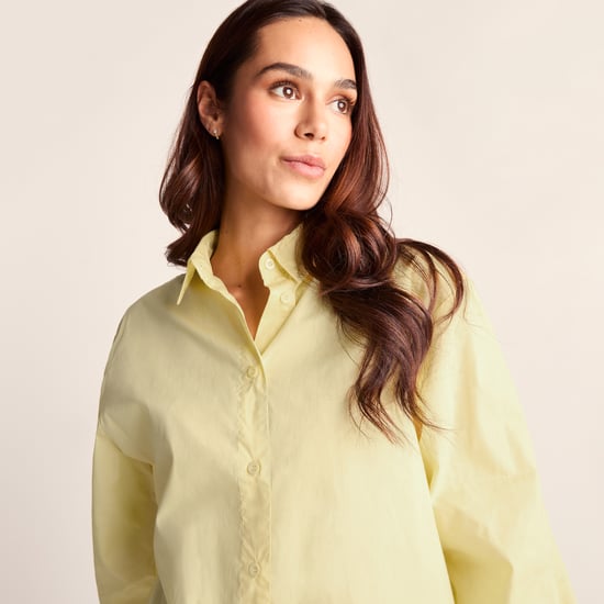 Marnie Womens 100% Cotton Relaxed Fit Shirt - Butter Yellow - Image 6