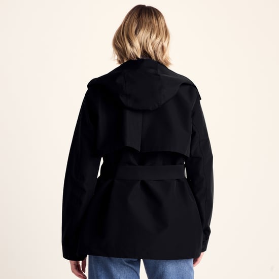 Shea Womens Waterproof Trench Coat - Black - Image 2