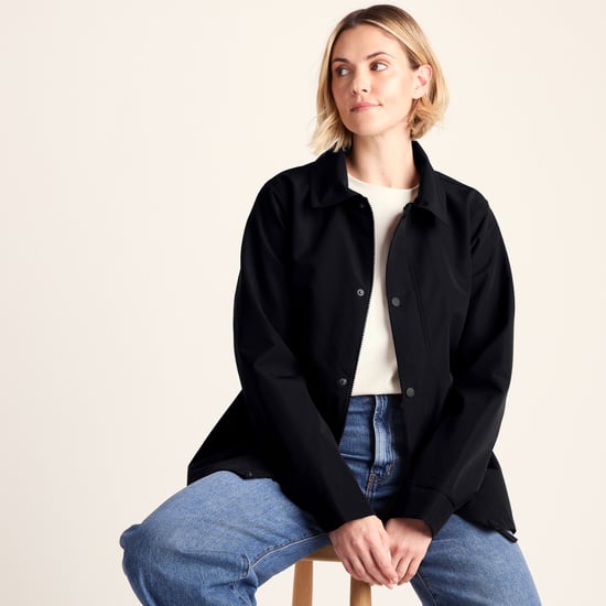 Shea Womens Waterproof Trench Coat - Black - Image 4