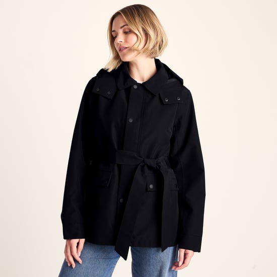 Shea Womens Waterproof Trench Coat - Black - Image 5