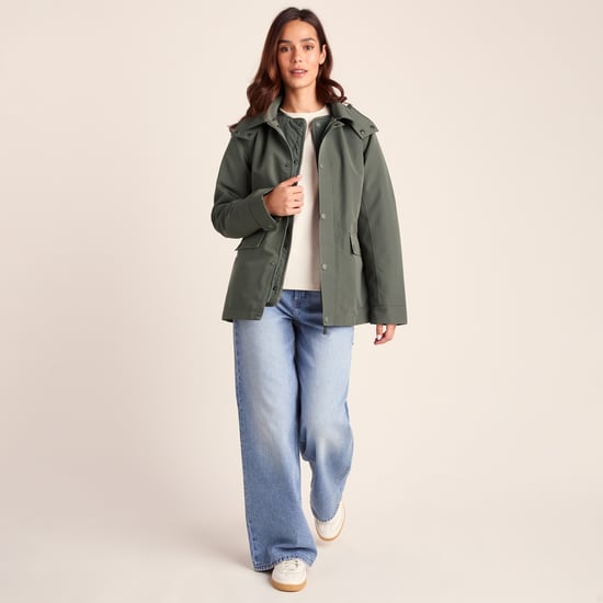 Shea Womens Waterproof Trench Coat - Pale Khaki - Image 1