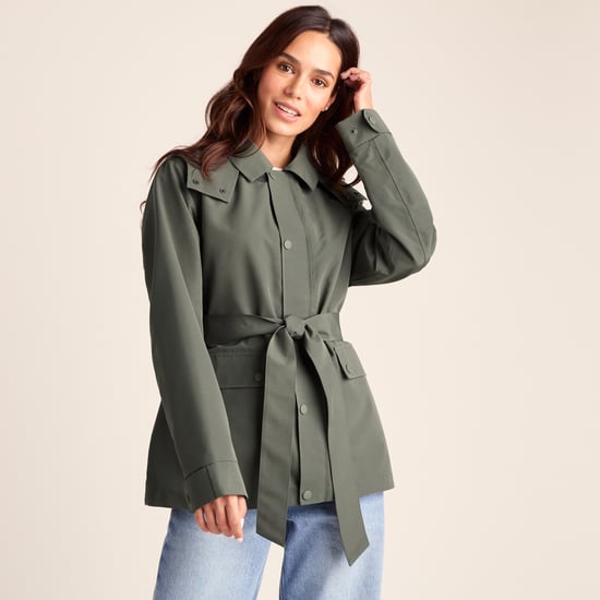 Shea Womens Waterproof Trench Coat - Pale Khaki - Image 3