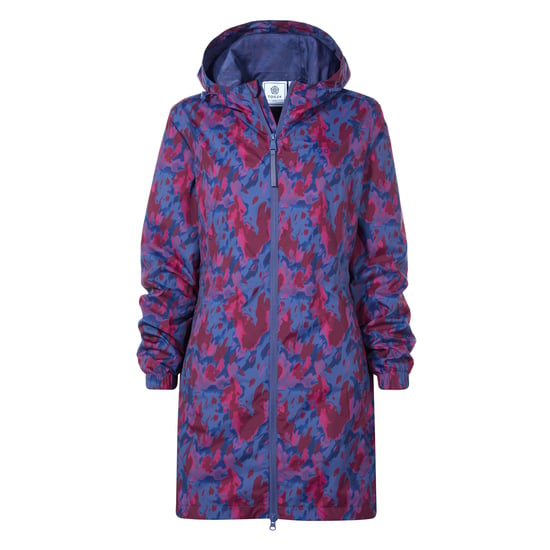 Kilnsey Womens Waterproof Jacket - Oxford Blue Abstract Print - Image 5