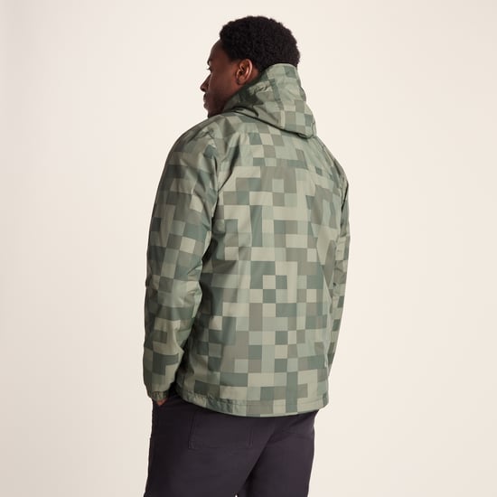 Craven Mens Waterproof Packaway Jacket - Green Pixel - Image 2