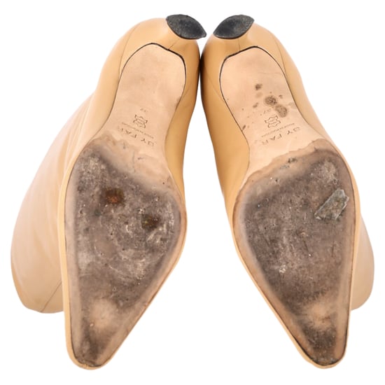 By Far Stevie knielaarzen van beige leer - Image 6