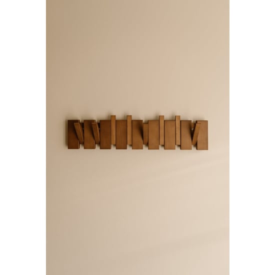 Indore Home wandkapstok flip - inklapbaar 8 haken pianokapstok - Image 1