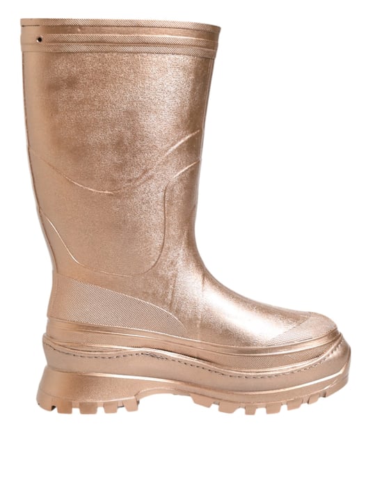 Dolce & Gabbana Roséguld Gummistövlar Skor - Image 1